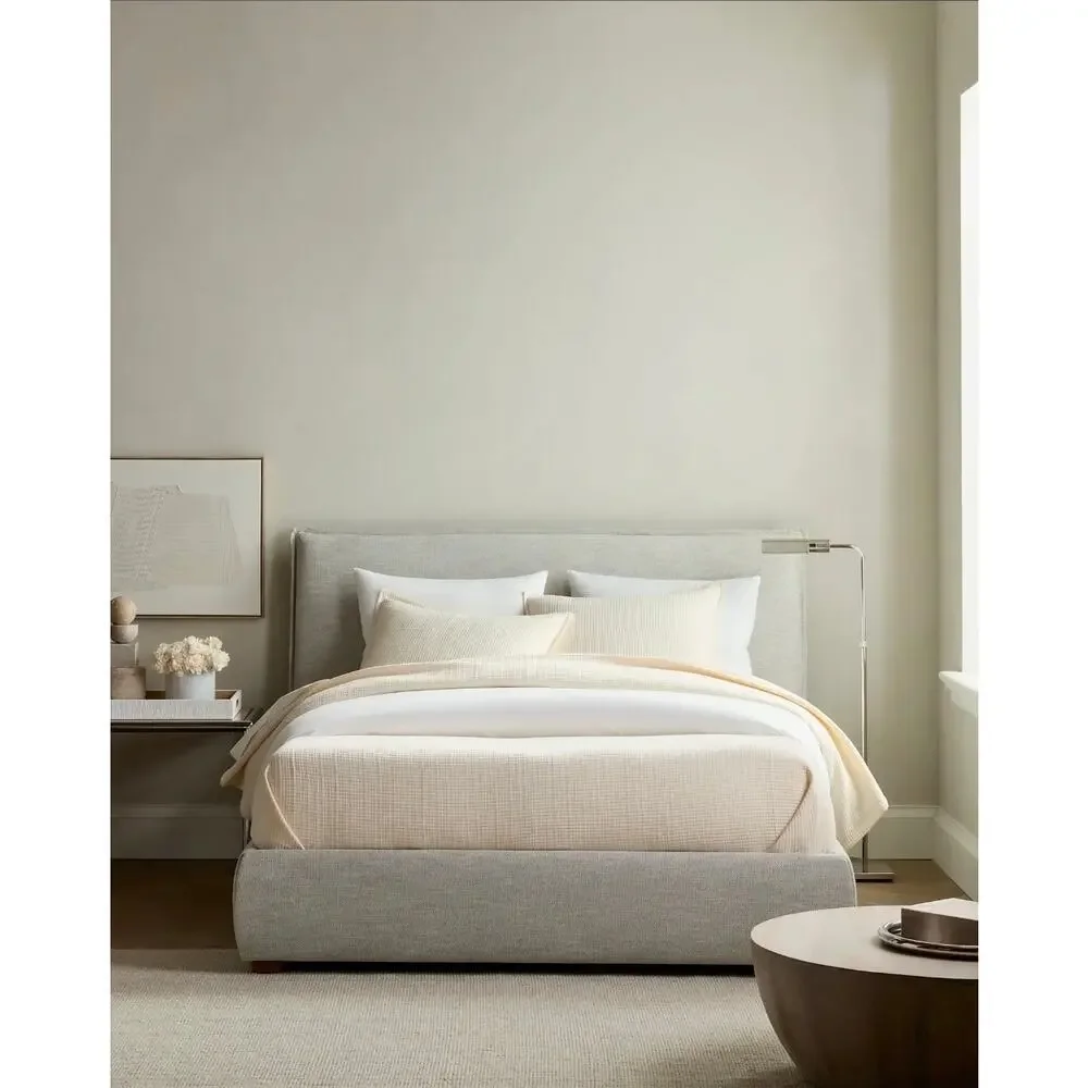 NWT Quince Organic Ribbed Cotton Coverlet 3Pc Set King Cal King Ivory $154 MSRP